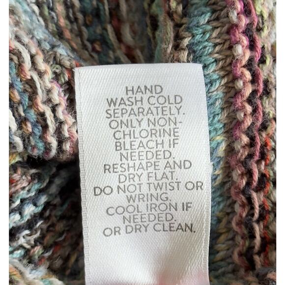 J Jill 100% Cotton Colorful Heathered Stripe Boho Sweater Size XL - Picture 5 of 7